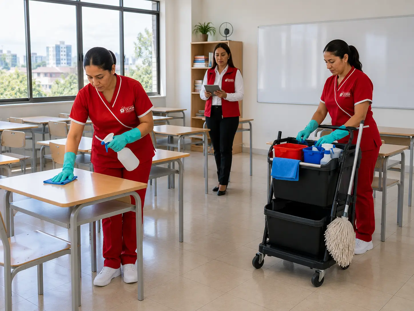 Servicio de aseo para una institución educativa en Bogotá